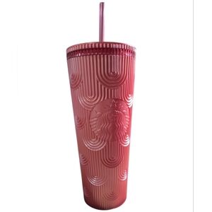 Starbucks Fall 2023 Shell Pink Pearl Mermaid Venti Cold Cup Tumbler 24Oz. NEW